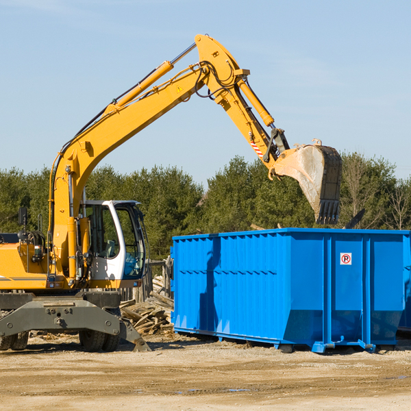 are there any restrictions on where a residential dumpster can be placed in Highland